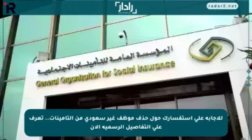 للإجابة على استفسارك حول حذف موظف غير سعودي من التأمينات.. تعرف على التفاصيل الرسمية الآن